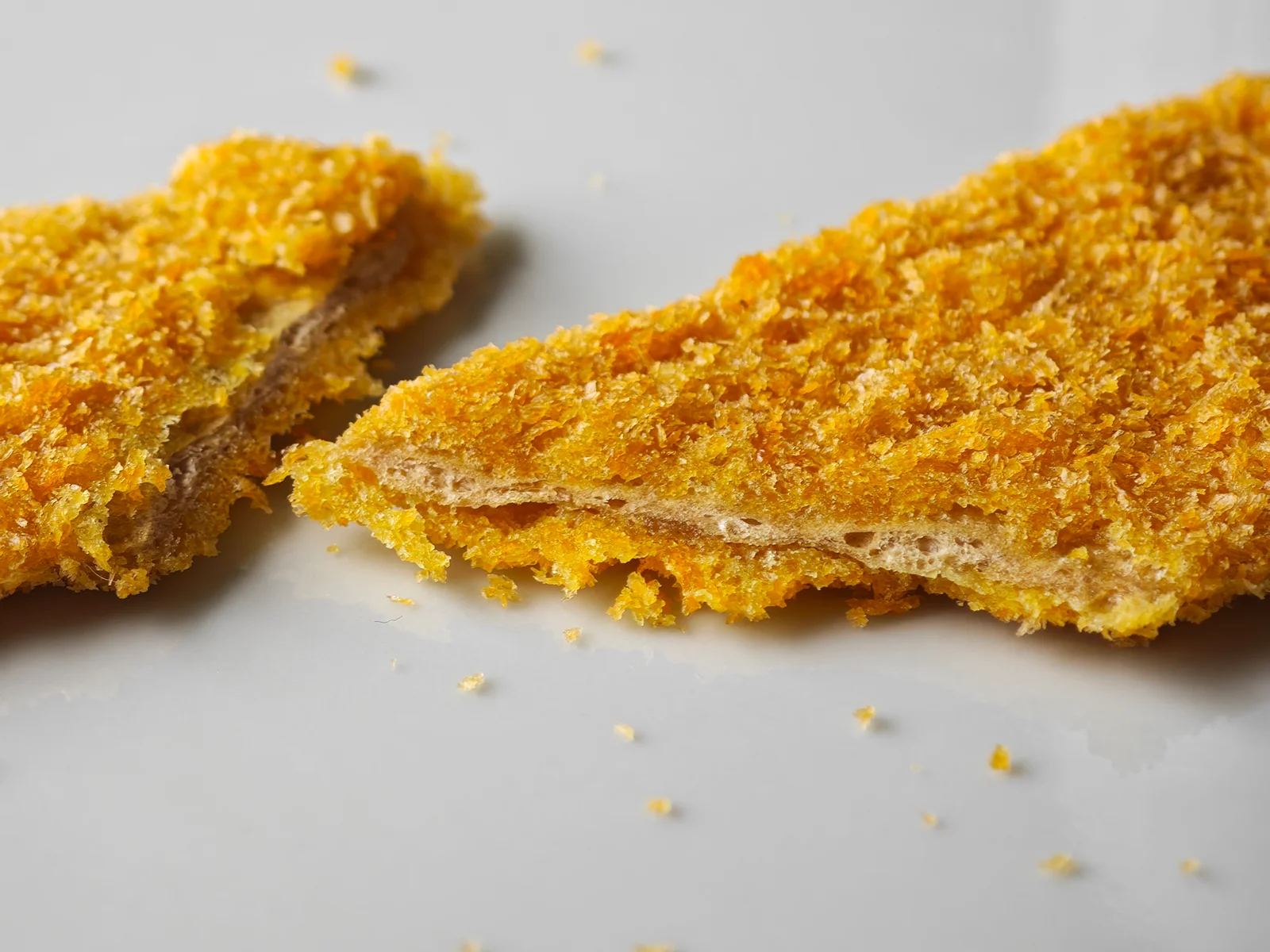 Suguru Big Katsu cross-section with slightly darker surimi