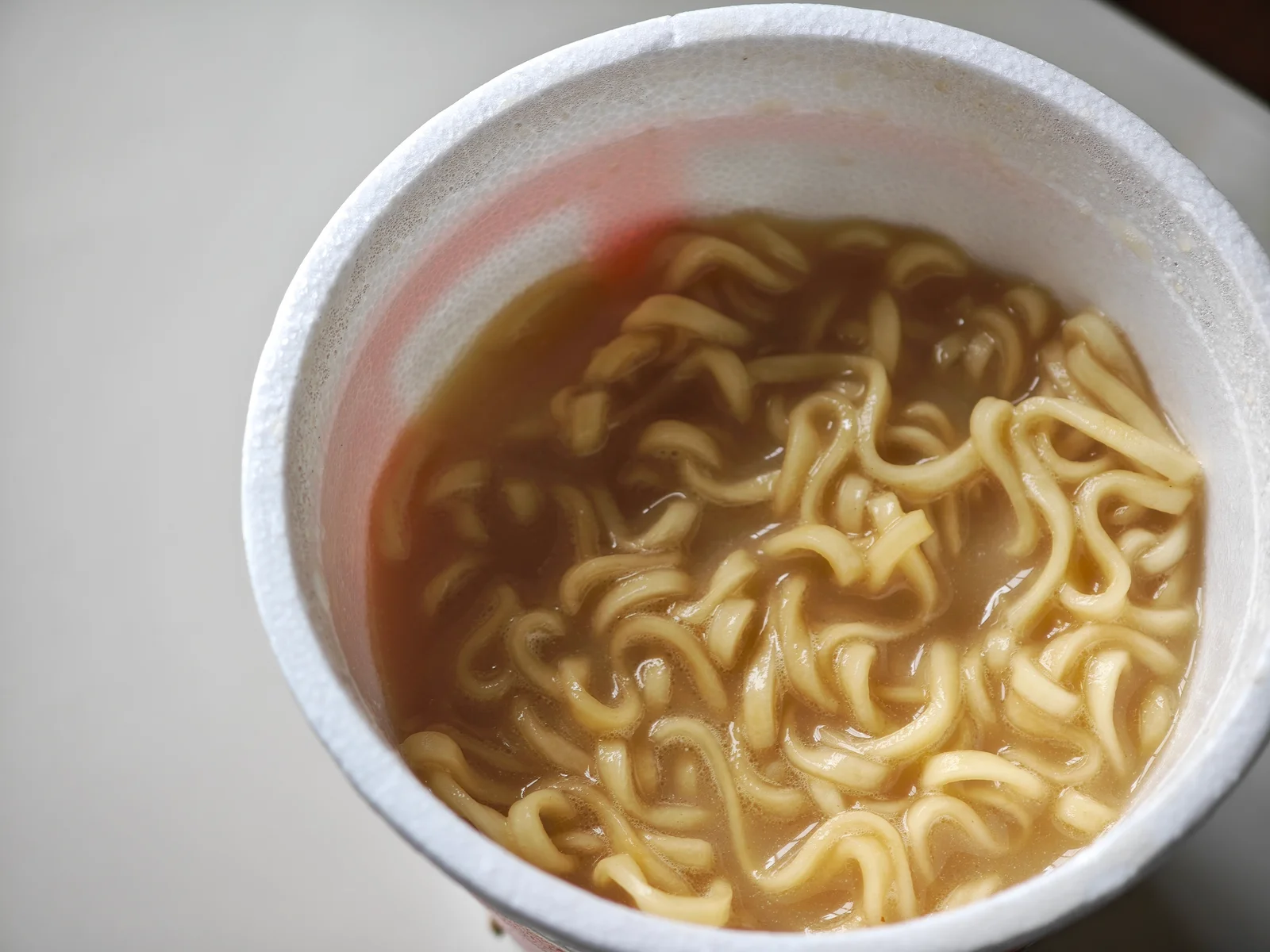 Tonkotsu broth after the milk powder has been mixed in